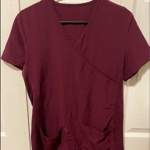 Green town scrub top